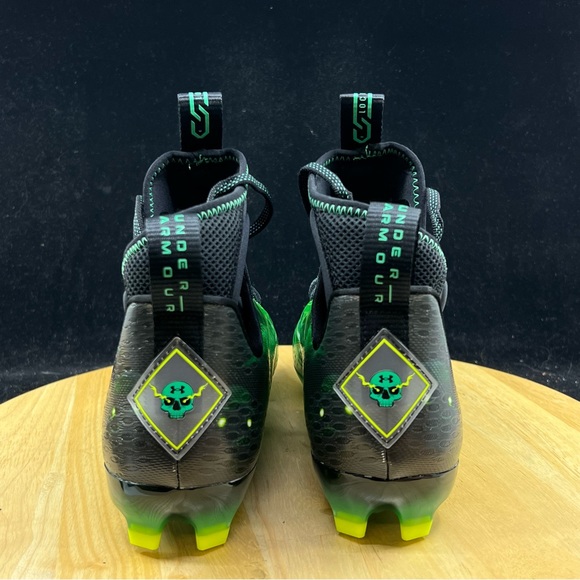 Under Armour Spotlight Lux MC LE Green Slime Football Cleats 3025376 001 Sz 9.5 - Picture 7 of 10